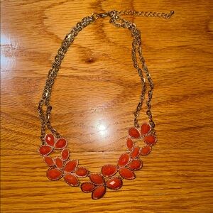 Elegant Gold and Orange Necklace